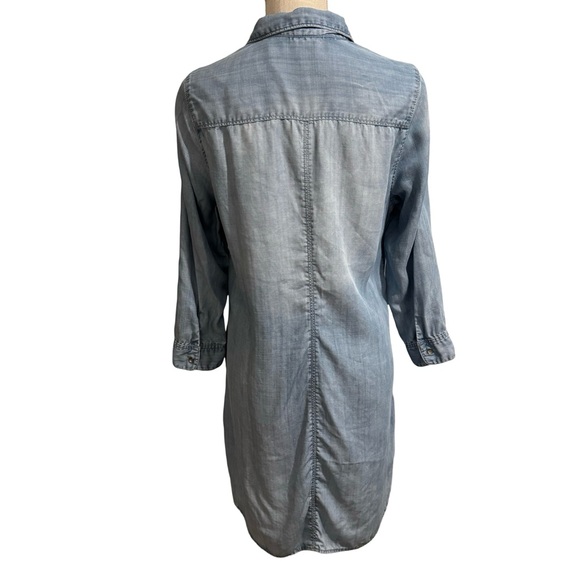 H&M Denim Chambray Midi Button Down Shirt Dress size 12 - Picture 2 of 11